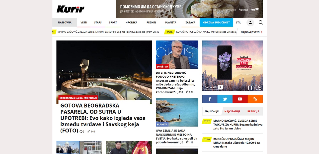 Zabavni ili medija sajtovi - Kurir