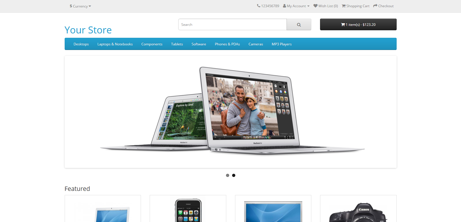 E-trgovina sajt na open cart-u